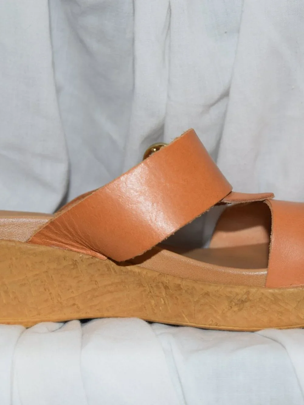 Mariella Made In Italy Women's Brown Leather Wedge Slip-On Size 10M